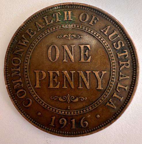 Moneta penny 1916 - da, un