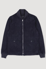Giacca uomo blu navy pelle