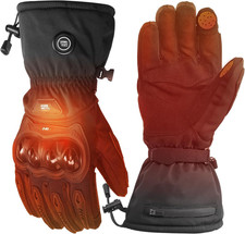 Guanti Riscaldati Moto Uomo, -10°C a -5°C Ricaricabili Guanti Invernali Impermea