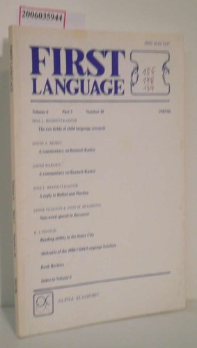 First language volume part - language, 6