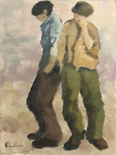 Personaggi Walter Cecchi Dipinto Olio Tela cm.30 x 40