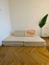 DIVANO / COPRIMATERASS, marca "funzy", copertura verdi + "teddy"