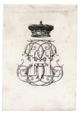 Ex Libris Baron Haussmann / Alsazia Parigi 19E Etichetta Di Libro Ex Libris