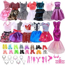 49 pezzi vestiti Compatibili con bambole Barbie 11 vestiti + 20 scarpe + 5 caten