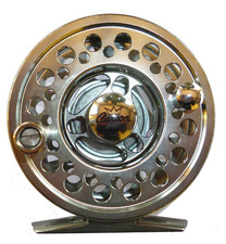 mulinello in alluminio da pesca a mosca per code 3/4 trota temolo torrente fiume