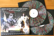 QUEEN - VIETNAM... LIVE Providence 78 RARE 2 LP SPLATTER VINYL 100 MADE + prints