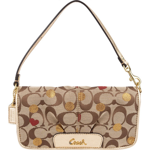 Coach monogram metallic heart - metallic,
