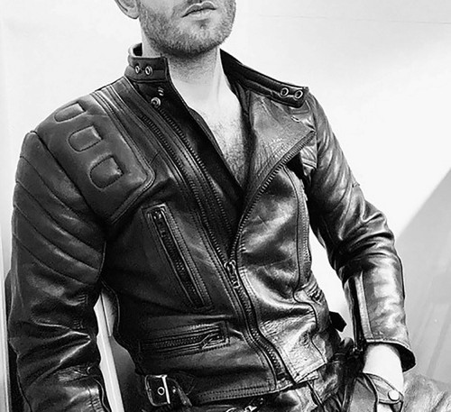 Giacca motociclista uomo - giacca,