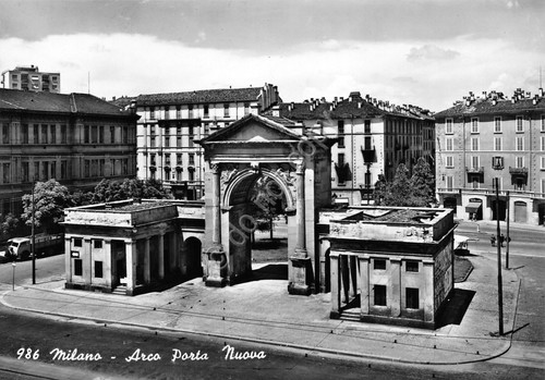 Cartolina milano arco - arco, porta