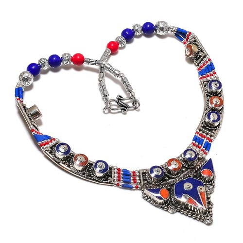 Collana con pietre - , preziose