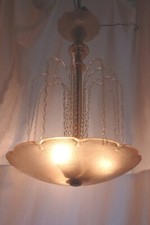 VENINI STYLE MURANO CHANDELIER PINK POWDER COLOUR GLASSES...MAX FINITURES 1960