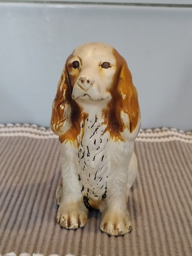 Vintage old ceramic cocker - ceramic,
