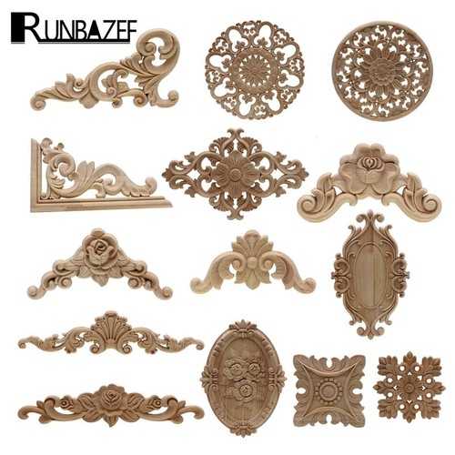 Applique legno intagliato