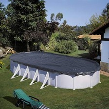 Gre CIPROV1001 - Copertura Invernale per Piscina Ovale 1000 x 550 cm Colore Nero