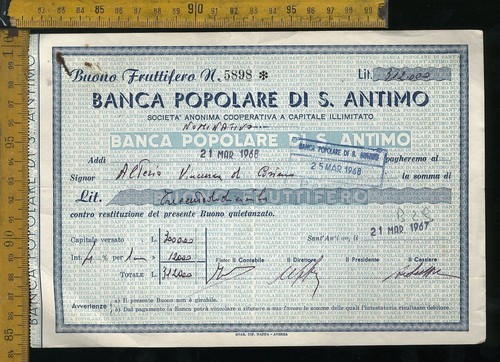 Certificato azionario buono - certificato,