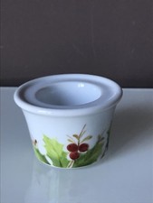 PORTALUMINO CANDELABRO NATALIZIO IN CERAMICA DIPINTA A MANO