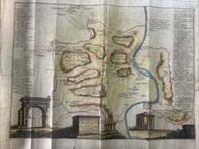 ROMA; Pianta topografica delle vestigia dell'antica Roma.1763 Ridolfino Venuti