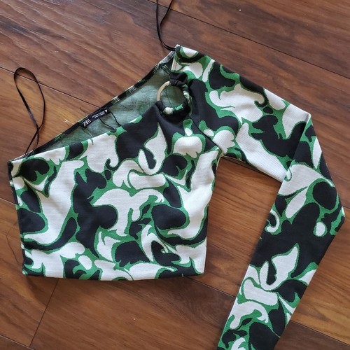 Crop top fantasia - verde, e