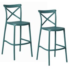 Sgabelli da bar set da 2 verde