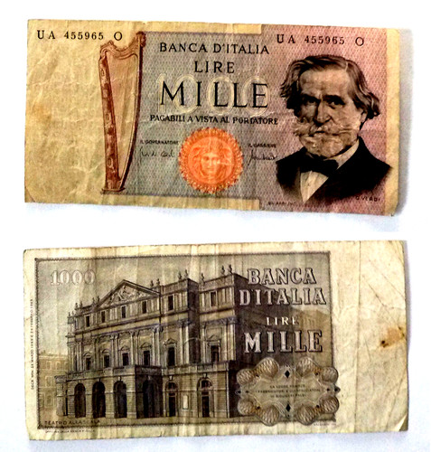 Rep italiana banconota - italiana, 1000
