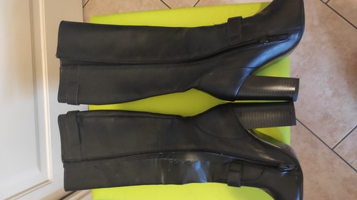 Stivali pelle neri con - stivali, zip