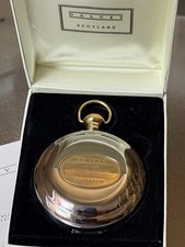 Dalvey Full Hunter Pocket Watch Travel Alarm Clock World (Map) Time Theme