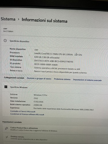 Nuc7i5bnh ssd 240 16 ram - ssd, gb