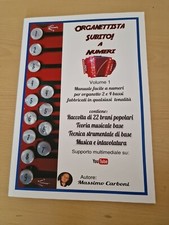 Organettista Subito vol. 1 metodo a note e numeri per Organetto Carboni