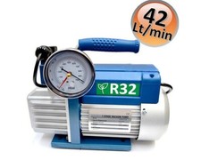 Pompa vuoto monostadio 42 Lt/min elettrovalvola e vacuometro - omologata per gas