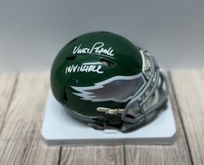 MINI CASCO FIRMATO PHILADELPHIA EAGLES VINCE PAPALE JSA