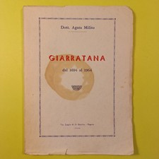 GIARRATANA  DAL 1694 AL 1964 DOTT. AGATA MILITO LEGGIO E DI QUATTRO RAGUSA 1964