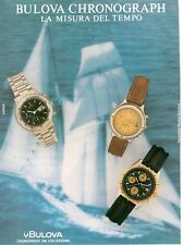 BULOVA CHRONOGRAPH 1989 OROLOGIO Pubblicità 1 pagina cronografi da collezione