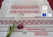 ASCIUGAMANI LINO RICAMO A MANO