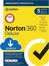 NORTON 360 Deluxe 2025 5 PC 1 Anno |Win, Mac, Android, iOS| Internet Security IT