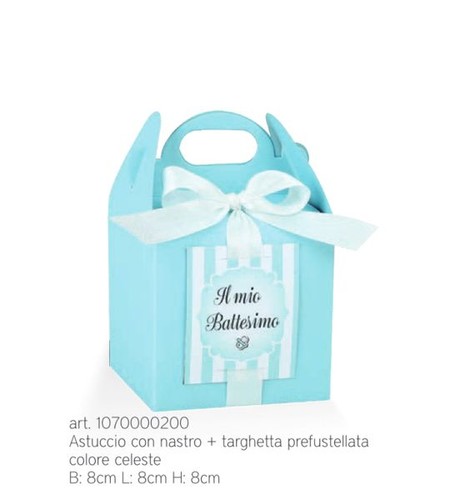 Scrigno celeste perlescente - celeste,