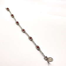 Bracciale tennis tono argento