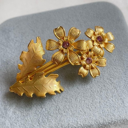 Spilla vintage con fiori - , in