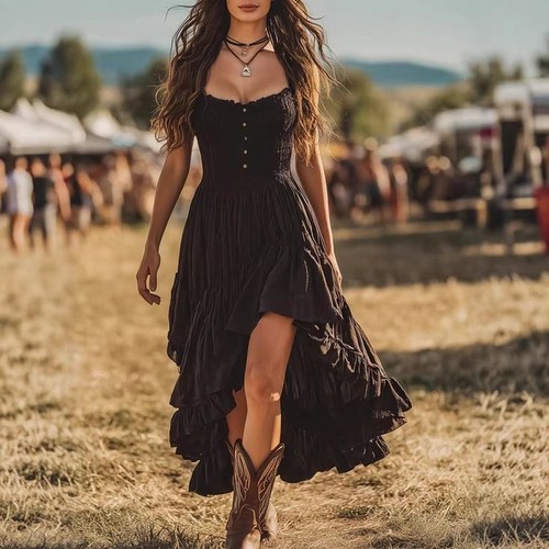 Maxi abito donna - gotico, boho