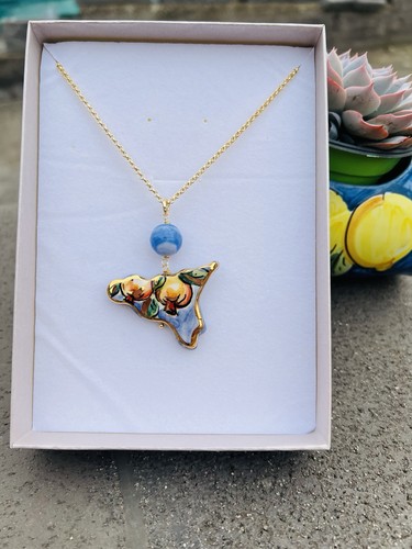 Collana sicilia ceramica - ,