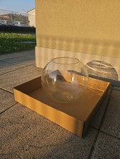 Ampolla Boccia In Vetro Trasparente 30 Cm Acquario Per Pesci Centrotavola sus