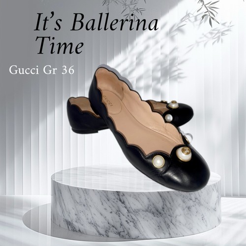 Gucci ballerina pelle flat - ballerina,