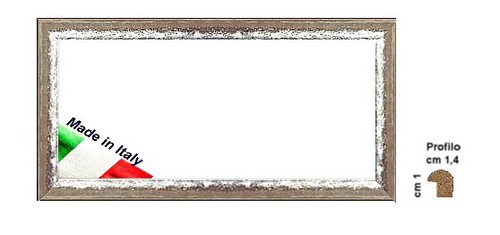 Cornice argento brillantinata - argento,