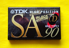 1x Nastro Cassetta TDK SA 90 "Black Limited" 1995 + IMBALLO ORIGINALE + SIGILLATO +