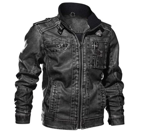 Giacca ecopelle uomo bomber - ecopelle,