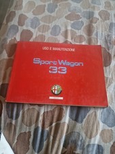 LIBRETTO USO E MANUTENZIONE Alfa Romeo 33 (stampato Novembre 1991)