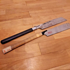 Antico set di attrezzi da falegnameria vintage giapponese vecchio lungo seghe...