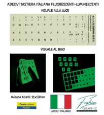 Adesivi Per Tastiera Italiana Fluorescente Luminescenti Da Notebook Pc Desktop