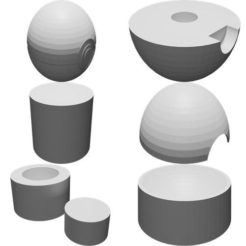 Pokeball replica prop kit - pokeball,