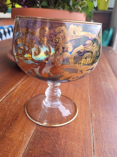 Calice cristallo e oro - ,