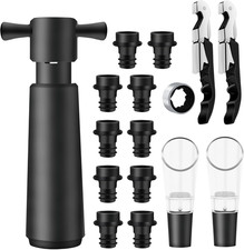 Pompa Salvavino Con Tappi Sottovuoto,16 in 1 Kit 